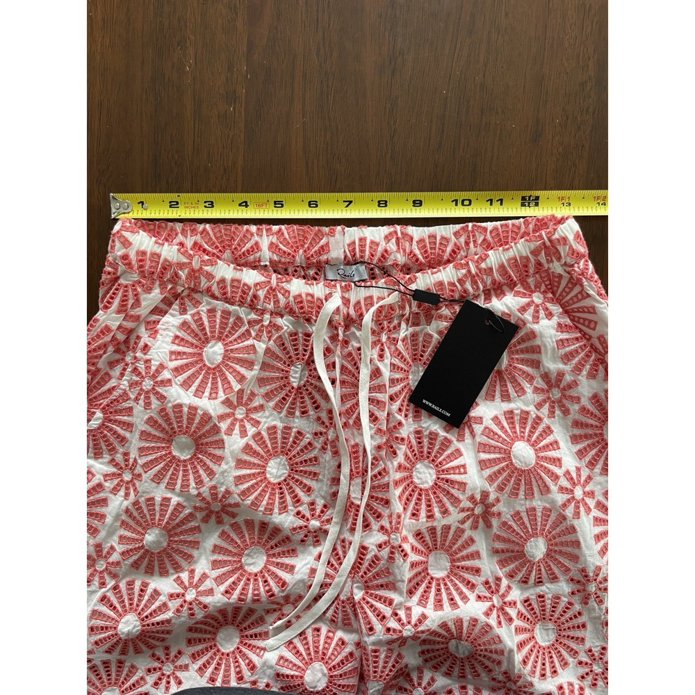 RAILS Emmie Pant Sunburst Embroidery Size Small NWT Pink Beach Resort Cover Up - Picture 8 of 12